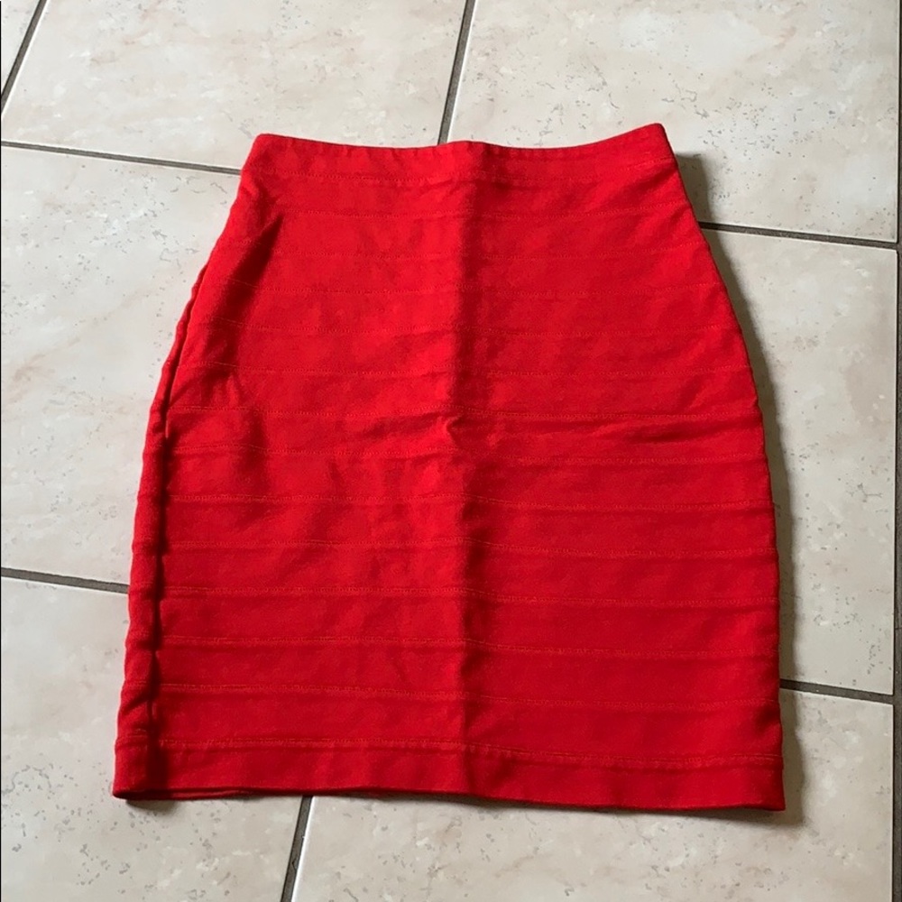 Express Red Pencil Skirt Size 00
